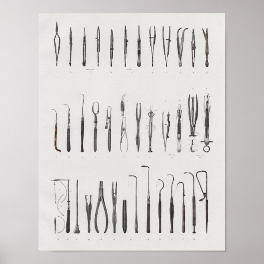 Vintage Anatomie von chirurgischen medizinischen G Poster (Vorne)