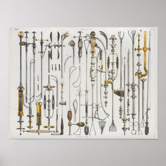 Vintage Anatomie von chirurgischen medizinischen G Poster (Vorne)