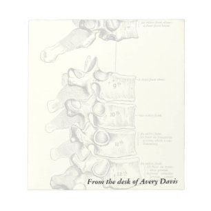 Vintage Anatomie Wirbel Notizblock