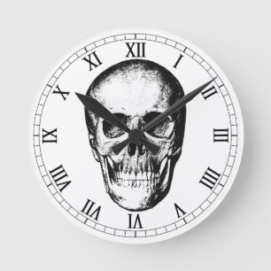 Vintage Anatomische Abbildung eines menschlichen S Runde Wanduhr