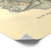 Vintage Anatomische Gefäße des Kopfes Poster (Ecke)