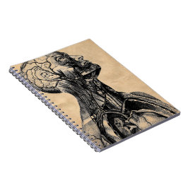 Vintage anatomische Illustration des oberen Notizblock