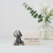 Vintage anatomische Illustration des oberen Visitenkarte (Stehend Vorderseite)