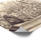 Vintage anatomische Illustration Poster (Ecke)