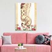 Vintage anatomische Leinwand (Insitu (Wohnzimmer))