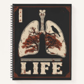Vintage anatomische Lunge | Atmungsaktivität Notizblock (Vorderseite)