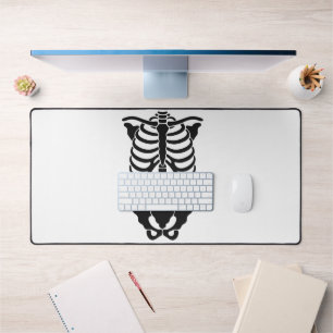 Vintage anatomische Skelett-Rippen Grafik Gothic Schreibtischunterlage