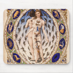 Vintage Anatomischer Zodiakmann Mousepad
