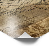 Vintage Anatomy Brain Diagram Fotodruck (Ecke)