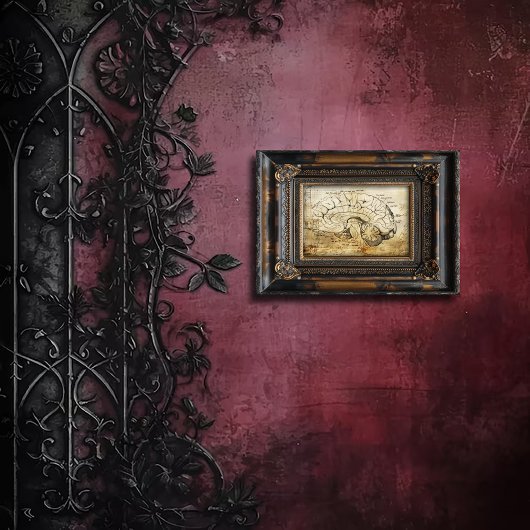 Vintage Anatomy Brain Diagram Fotodruck