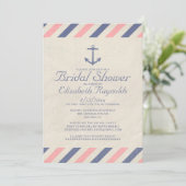 Vintage Anchor Bridal Dusche Einladungen (Stehend Vorderseite)