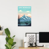 Vintage Anchorage Alaska Poster (Heimbüro)