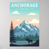 Vintage Anchorage Alaska Poster (Vorne)