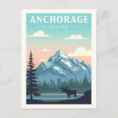 Vintage Anchorage Alaska Postkarte (Vorderseite)