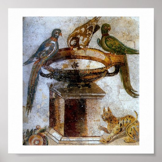 Vintage Ancient Mosaics (Pompei) Poster (Vorne)