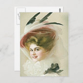 Vintage and Antique Fashions, Hats, Flapper Postkarte (Vorne/Hinten)