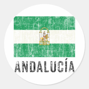 Vintage Andalusien Runder Aufkleber
