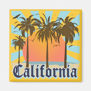 Vintage Andenken Kaliforniens Magnet