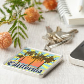 Vintage Andenken Kaliforniens Schlüsselanhänger (Seite)