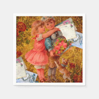 Vintage Andenken Serviette