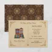 Vintage Änderung des Adressbeweises Dankeskarte (Vorne/Hinten)