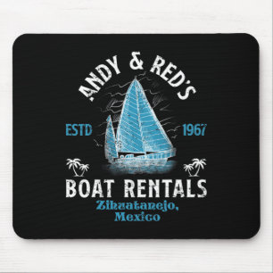 Vintage Andy and Red's Boat Repair Fishing Charter Mousepad