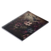 Vintage Anemone Blume Bouquet Dark Botanische Kuns Notizblock (Linke Seite)