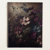 Vintage Anemone Blume Bouquet Dark Botanische Kuns Planer (Vorderseite)