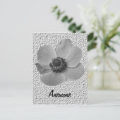 Vintage Anemone-Postkarte individuell anpassen Postkarte (Stehend Vorderseite)