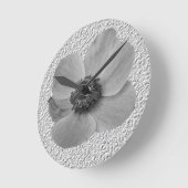 Vintage Anemone Wall Clock Runde Wanduhr (Winkel)