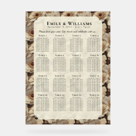 Vintage Anemones Accent Garden Wedding Acrylschild