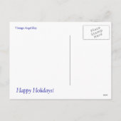 Vintage Angel Boy Feiertagspostkarte (Rückseite)