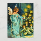 Vintage Angel Christmas Feiertagspostkarte (Vorderseite)