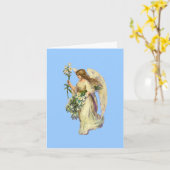 Vintage Angel-Gebetskarte Karte (Gelbe Blume)