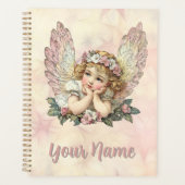 Vintage Angel Planner Personalize with Your Name" Planer (Vorderseite)