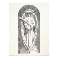 Vintage Angel Statue 1800er Winged Angels