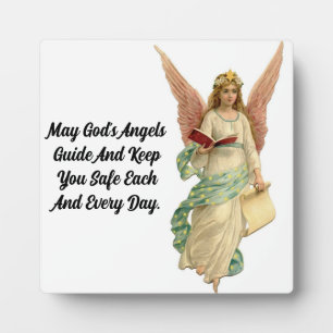 Vintage Angel Tabletop Plaque mit Easel Fotoplatte