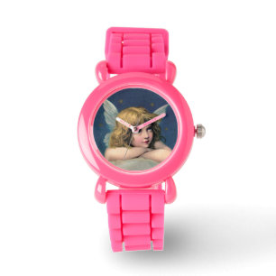 Vintage Angel-Uhr mit Glitzer-Gurte Armbanduhr