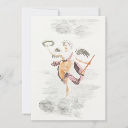 Vintage Angel-Valentinenkarte Feiertagskarte (Vorderseite)