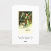 Vintage Angel Weihnachtskarte Feiertagskarte (Rückseite)
