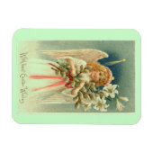 Vintage Angel With Lilies Easter Magnet (Horizontal)