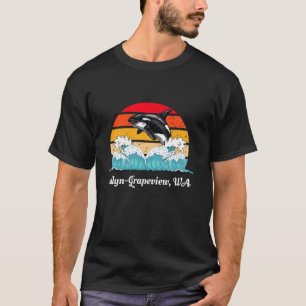 Vintage Angeles WA Orca Killer beängstigend T-Shirt
