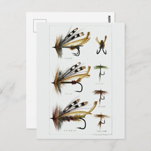 Vintage Angelflieger Fischen Lures Postkarte (Vorne/Hinten)