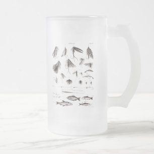 Vintage Angelhaken aus dem 19. Jahrhundert Alte Fl Mattglas Bierglas