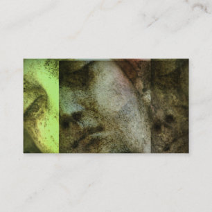 Vintage Angelic Statue Face Grunge Business Card Visitenkarte