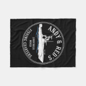 Vintage Angelkarten von Andy Red Fleecedecke (Vorderseite (Horizontal))
