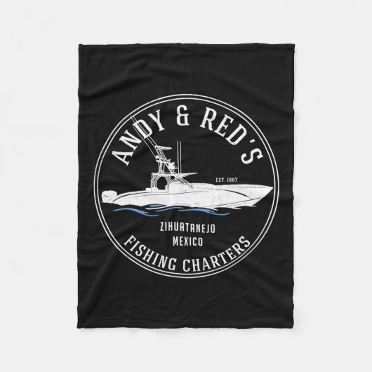 Vintage Angelkarten von Andy Red Fleecedecke (Vorderseite)