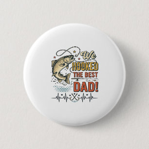 Vintage-Angeln Vater Wir haben den besten Vater Ve Button