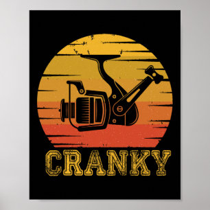 Vintage-Angelrute mit Charakter  Poster