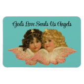 Vintage Angels Flexible Foto Magnet (Horizontal)